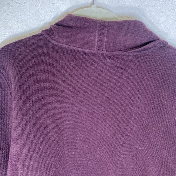 Alfani Cardigan Sweater Womens 3X Burgandy Wine Cotton Blend Open Front Plus Siz - Picture 5 of 10
